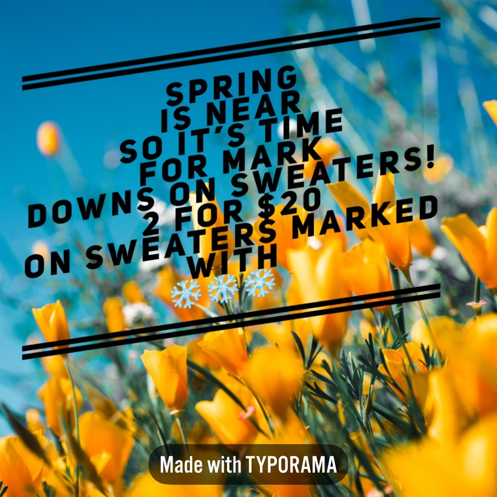 2 for $20 on select sweaters❄️❄️